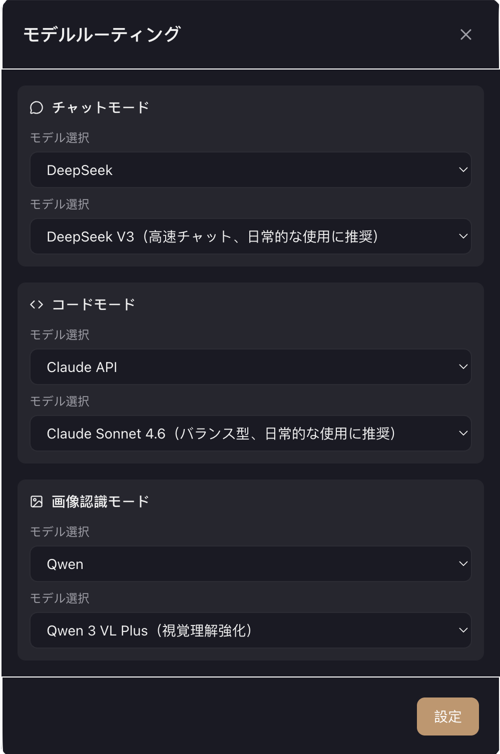 モデルルーティング